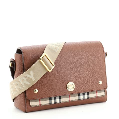 Burberry Note Check Crossbody Bag 